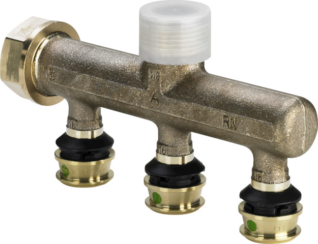 Viega Raxofix Verteiler mit SC-Contur 5326.07 in 16mmxG3/4-3fach 645601