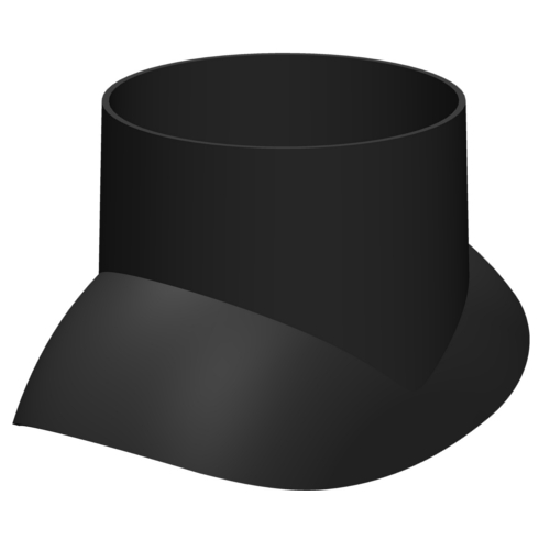 Atec PolyTwin Adapter für Klöber Pfanne schwarz DN60/100-DN80/125, 20-50 Grad 1248