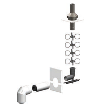 Atec PolyTwin Schacht-Set PT DN80/125-DN80 Edelstahl 1571