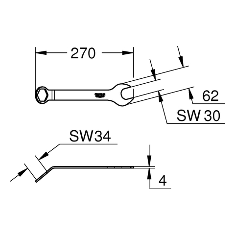 Grohe Spezialschlüssel 30/34mm 19377000