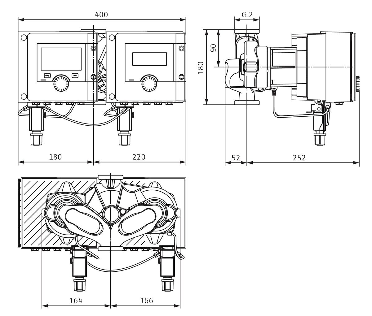 Wilo Stratos Maxo-D 30/0, 5-6, G2 Heizungspumpe Premium-Smart-Doppelpumpe, 109W, PN16 2186289