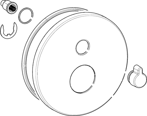 Hansa Rosette 170mm chrom 59914221