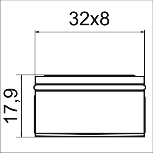 Neoperl Rechteckstrahlregler 32x8mm 02328090