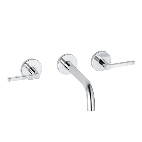 Kludi NOVA FONTE 3-Loch-Waschtisch PURISTIC UP-Wandmontage 180mm chrom 201440515