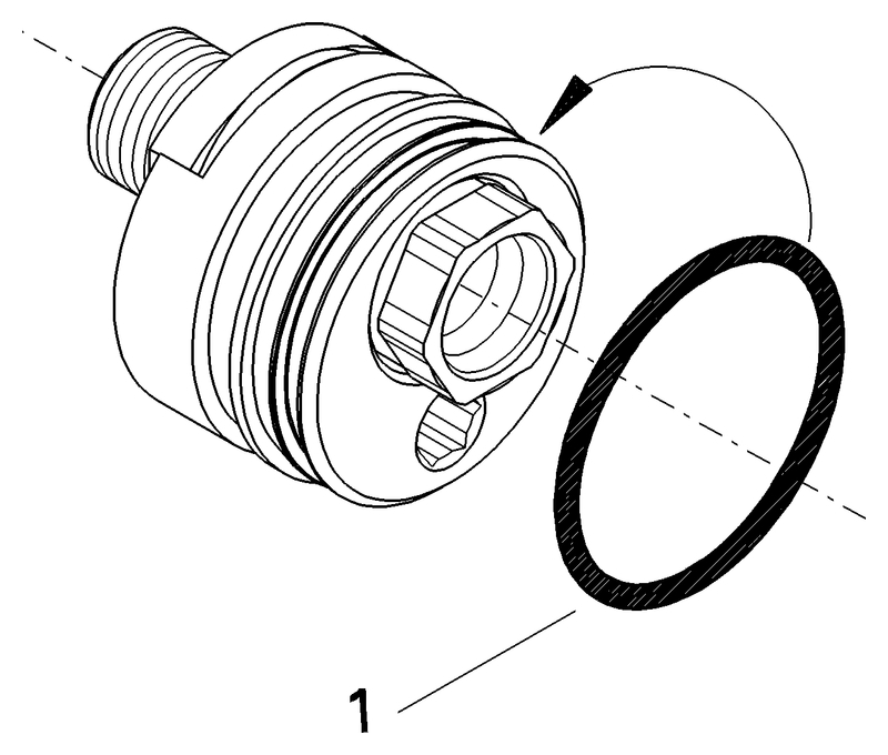 Grohe Anschluss gerade 1/2"x26, für Taron/Ectos, 2 Stück, chrom 12081000