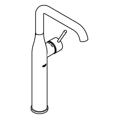 Grohe Einhand-Waschtisch-Batterie Essence supersteel für freistehende Waschschüsseln 24170DC1