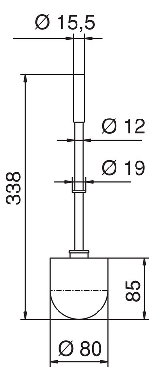 Ideal Standard JADO Ersatzbürstenkopf, für Toilettenbürstengarnitur H960643NU