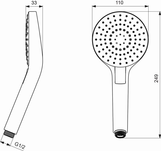 Ideal Standard 3-Funktionshandbrause Idealrain Evo d:110mm, chrom B2231AA