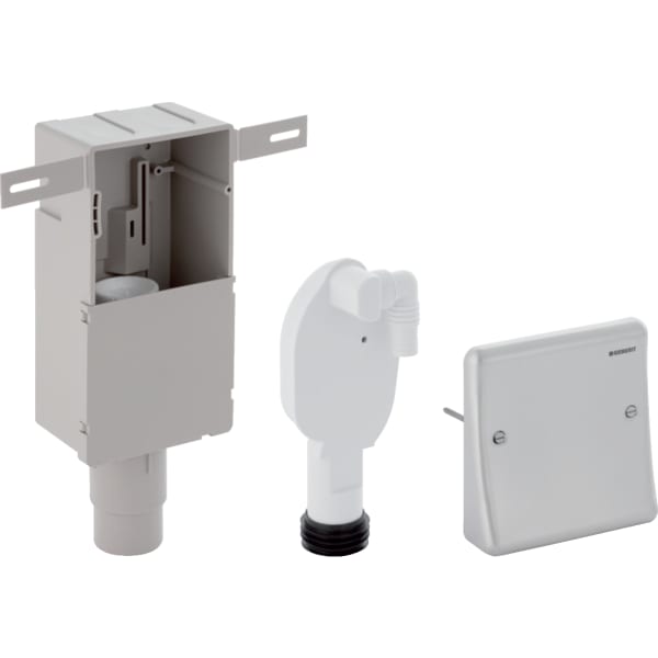 Geberit UP-Geruchsverschluss mit Anschluss Wandeinbaukasten und Abdeckplatte d50-56 152.232.00.1
