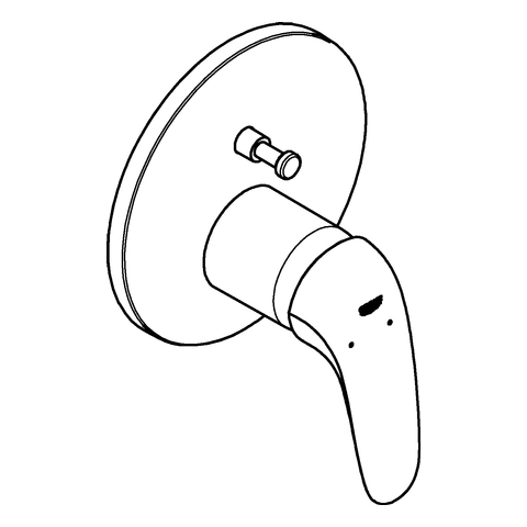 Grohe Eurostyle Einhand-Wannenbatterie chrom Fertigmontageset für UP-Körper Rapido SmartBox, Hebel geschlossen 24047003