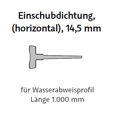 HSK Einschubdichtung Höhe 14,5mm, Länge 1.000mm E100067-145-10