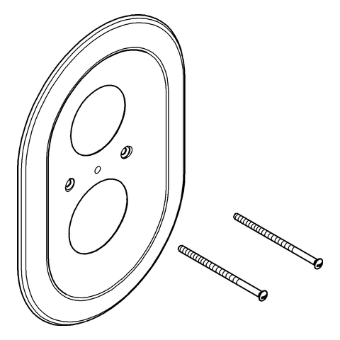 Grohe Rosette oval für Automatic 2000 /Sentosa alt 225x150 weiß/gold 47188LG0