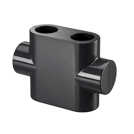 Oventrop Design Abdeckung für "Multiblock T", Durchgangsform, anthrazit 1184088