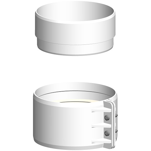 Atec PolyTwin Schelle DN60/100 für Viessmann Übergang 0805