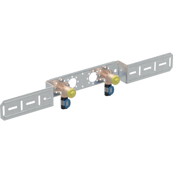 Geberit FlowFit Anschlusswinkel 90 Grad vormontiert 2-fach Rg+ d20-Rp1/2 L:52mm 619.661.00.1