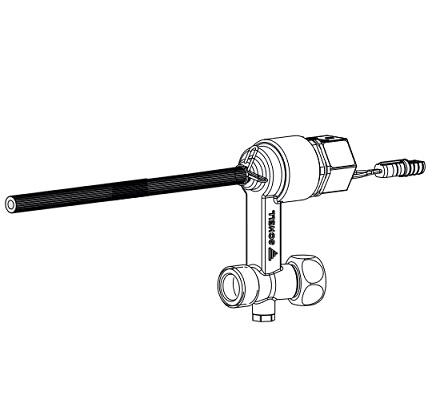Schell MONTUS Flow Bypassgehäuse mit Magnetventil für Hygienespülung 256790099