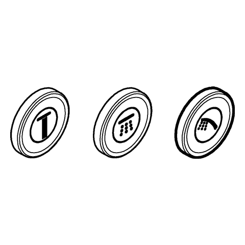 Grohe Symbolkappen für SmartControl Aufputzarmaturen 14079XH0