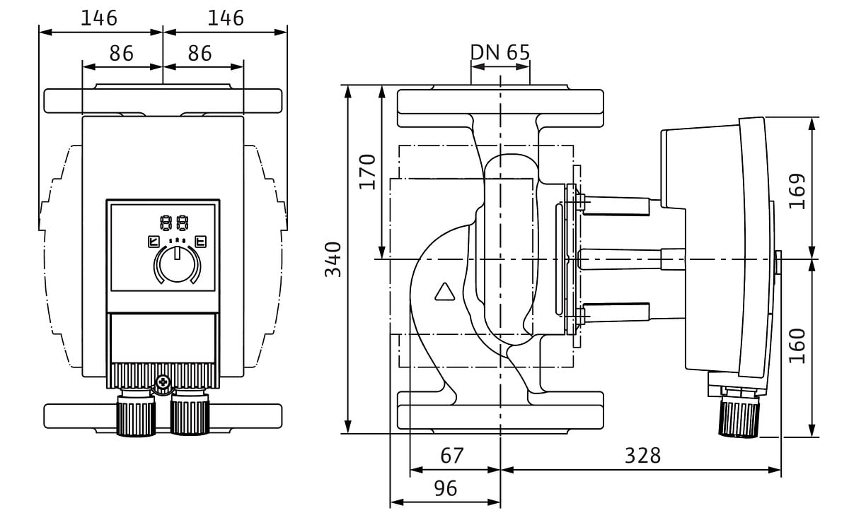 Wilo Yonos MAXO plus 65/0,5-12 PN6/10,650W Hocheffizienzpumpe Nassläufer 2120615