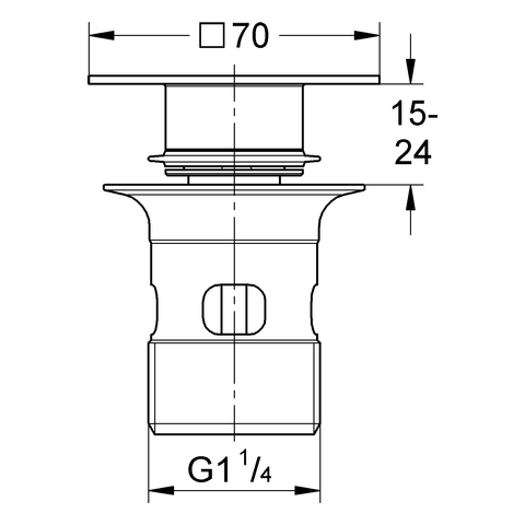 Grohe Stopfen inkl. Kelch, für Standard Ablaufgarnitur chrom 40565000