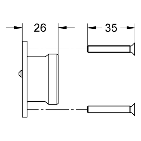 Grohe Verlängerung chrom für Einhandmischer 46627000