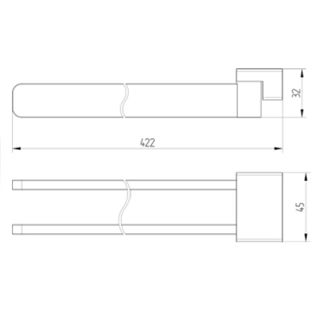 Avenarius Handtuchhalter zweiarmig 4801400040
