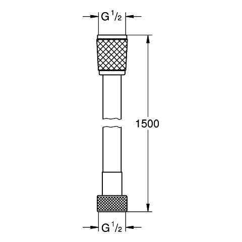 Grohe Brauseschlauch Relexaflex 150cm 1500mm chrom 45973001