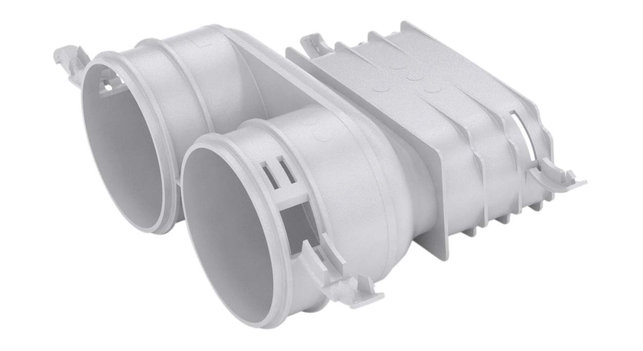 Vaillant Übergangsstück VAZ-B75-F52, von 2x D 75/62mm auf 1x 52x132mm 0010024151