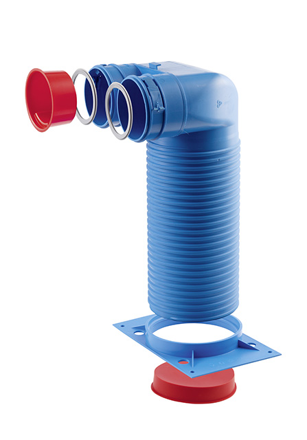 Kermi x-well Ventilanschluss 90Grad, 2 x NW 75 - 125 Y2202075005K