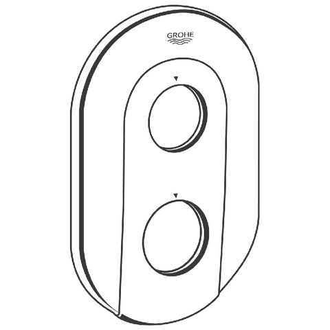 Grohe Rosette chrom für Thermostate 47526000