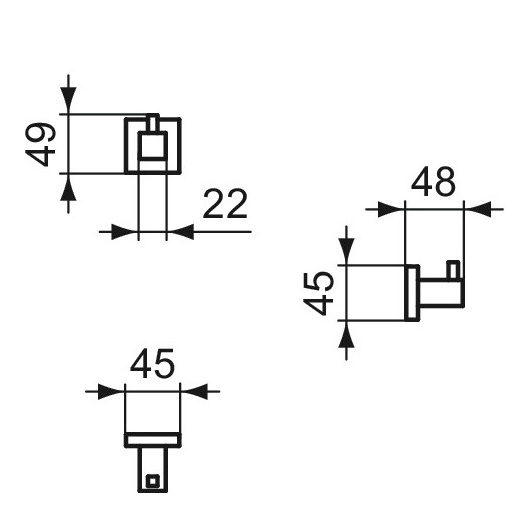 Ideal Standard Handtuchhaken IOM Cube, chrom E2192AA