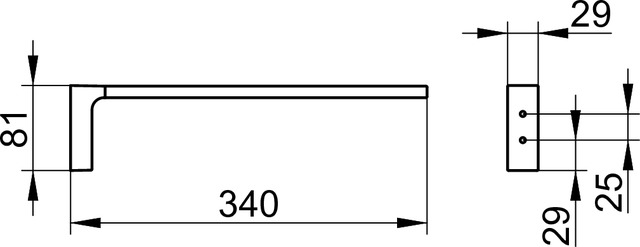 Keuco Handtuchhalter Edition 11, 1-teilig, 340mm, verchromt 11122010000