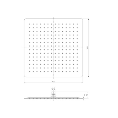 Avenarius Regenbrause 400 x 400 x 2mm 9006928016