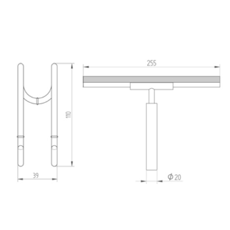 Avenarius Halter für Duschabtrennung mit Komfortwischer 9004591010