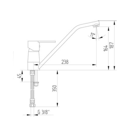 Avenarius Spültisch-Einhand-Mischbatterie chrom 1806400010
