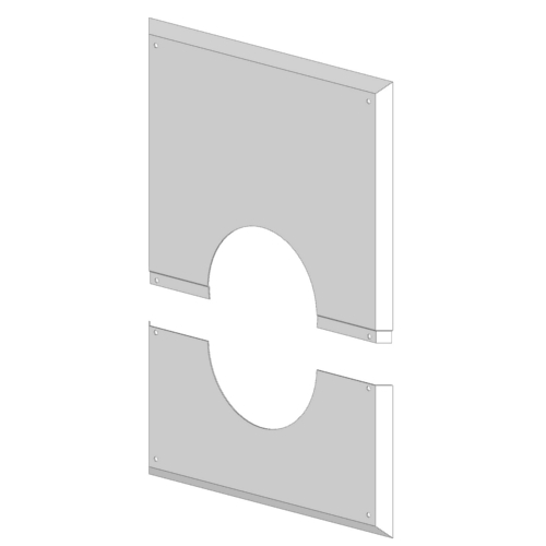 Atec PolyTop Wandblende DN100/150 geschlossen (2-teilig) 280x340mm 2428