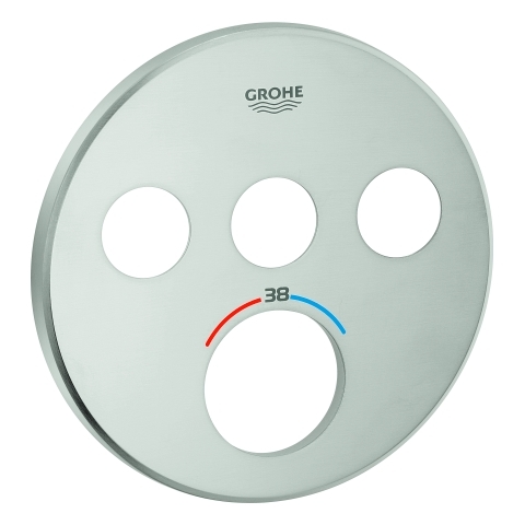 Grohe Rosette für SmartControl UP- Thermostat rund mit 3 Absperrventile für SmartControl UPersteel 49035DC0