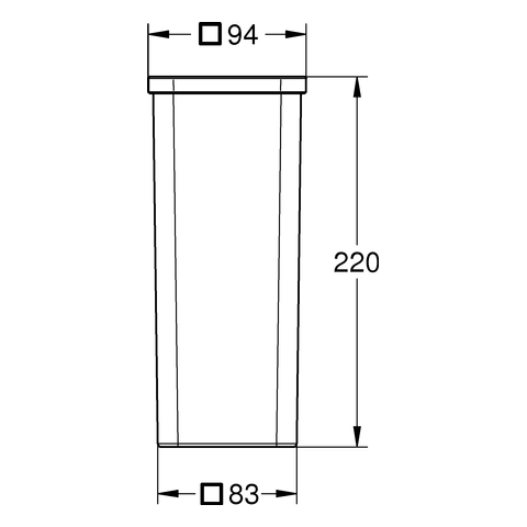 Grohe Ersatzglas Selection Cube für Bürstengarnitur 40867000