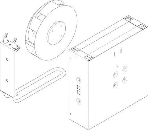 Bosch / Buderus Gebläse mit Vorwärmer 87186664050