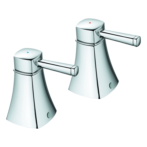 Grohe Griffpaar Grandera Markierung blau/rot chrom 48325000
