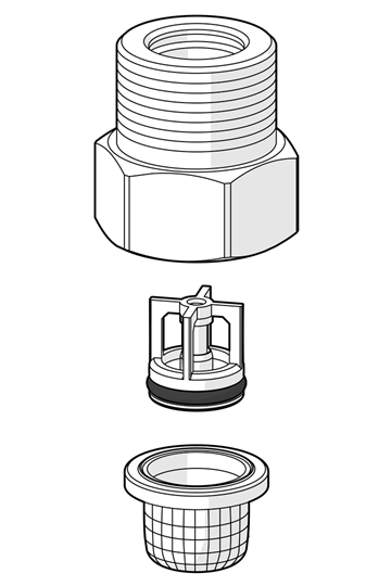 Hansa Schmutzfilter Rückflussverhinderer chrom 59914086