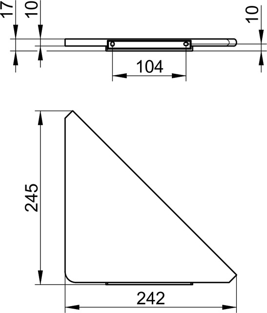 Keuco Eckduschablage Edition 400, Aluminium silber-eloxiert 11557170000