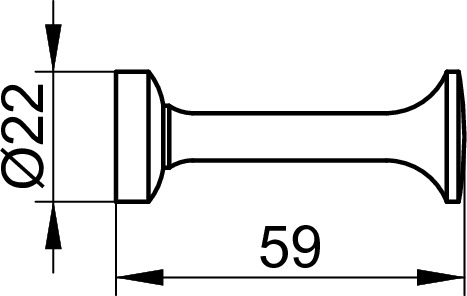 Keuco Handtuchhaken Elegance verchromt, 59mm 11615010000