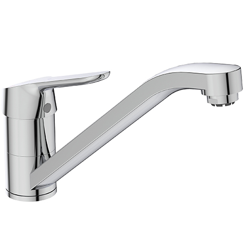 Ideal Standard Küchenarmatur Ceraflex, Niederdruck mit Rohrauslauf, Ausladung 228 mm, chrom BC130AA