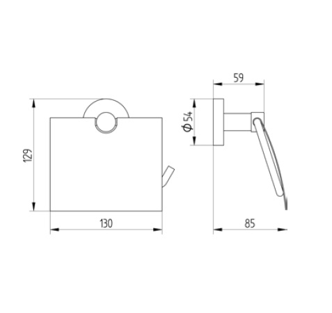 Avenarius Papierhalter mit Deckel schwarz 2002000040