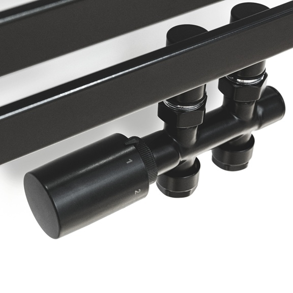 HSK Mittelanschluss-Garnitur Set Durchgang, schwarz-matt 890832-68
