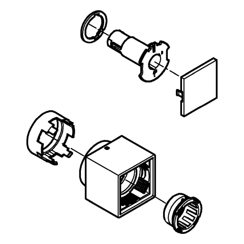 Grohe Absperrgriff für Aquadimmer für Thermostat-Fertigmontagesets supersteel 49092DC0