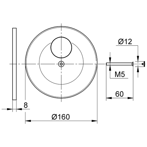 Eichelberg Wandrosette für Unterputz-Brausebatterie MultiFlow chrom 44043226