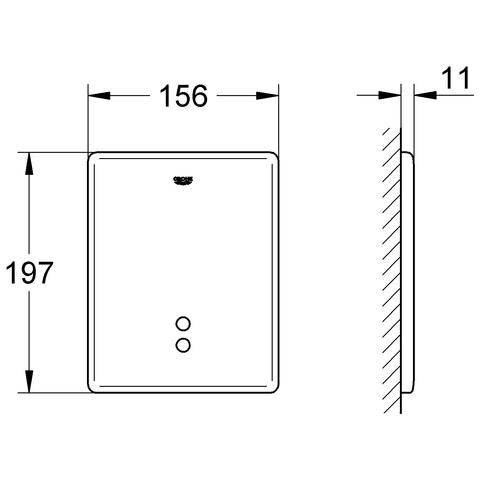 Grohe IR-Elektronik Tectron Skate für Urinal Wandeinbau 6V DC edelstahl 37750SD0