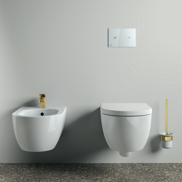 Ideal Standard WC-Bürstengarnitur Conca, rund, gold gebürstet T4495A2
