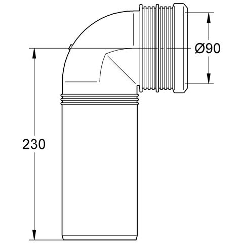 Grohe Ablaufbogen DN80 mit Tiefenverstellung 42327000